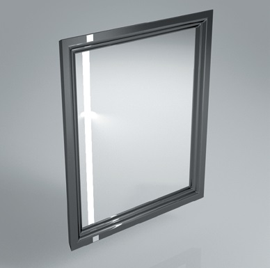Зеркало POMPEI 60 см, черное с боковой подсветкой<br>