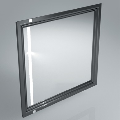 Зеркало POMPEI 80 см, черное с боковой подсветкой<br>
